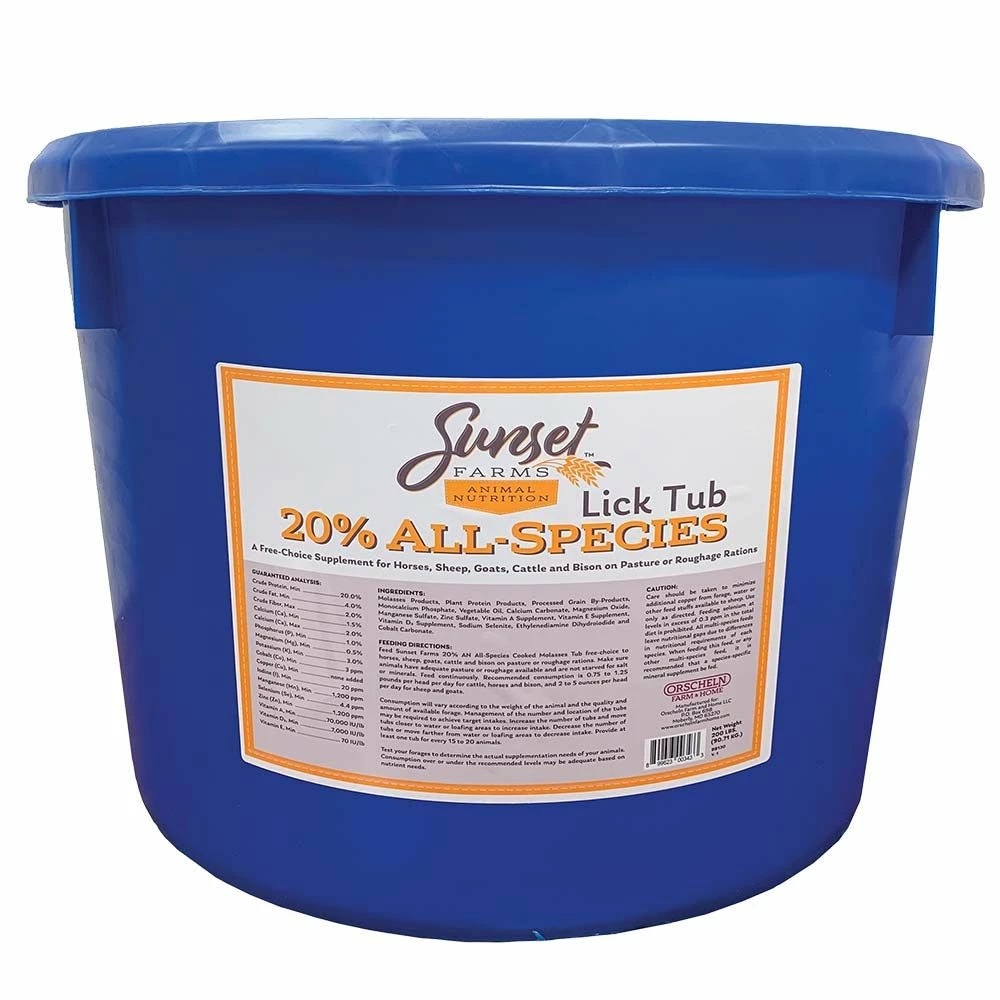 Promo ๐ Sunset Farms All Species 20% Tub 200 Lb. ๐ 3 Promo ๐ Sunset Farms All Species 20% Tub 200 Lb. ๐