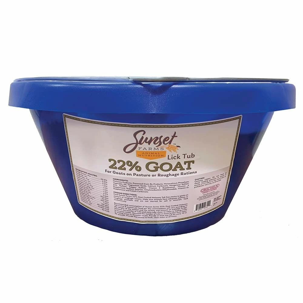 New โค๏ธ Sunset Farms Goat 22% Lick Tub 25 Lb. ๐ฅ 3 New โค๏ธ Sunset Farms Goat 22% Lick Tub 25 Lb. ๐ฅ