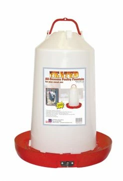 Flash Sale 🤩 Farm Innovators All Seasons Heated Plastic Poultry Fountain-3 Gallon 🎉