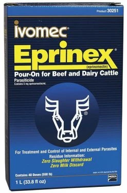 Best Pirce 🎉 Merial Eprinex/IVOMEC® Pour-On Cattle Wormer 1 L 🥰